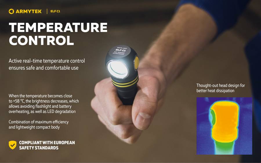 Presentaci&oacute;n do ELF C1 Micro USB Armytek Lamp: Slide N &deg; 17